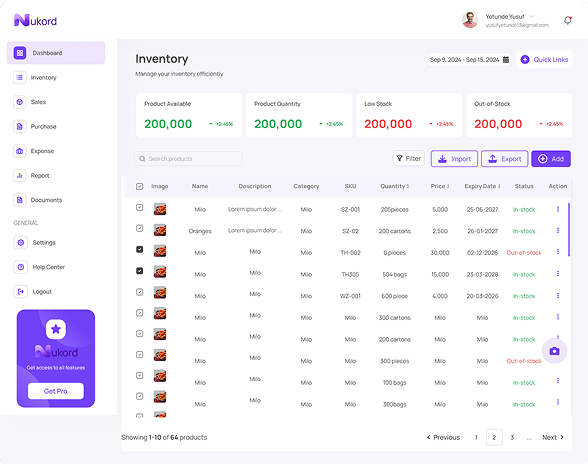 Nukord Dashboard